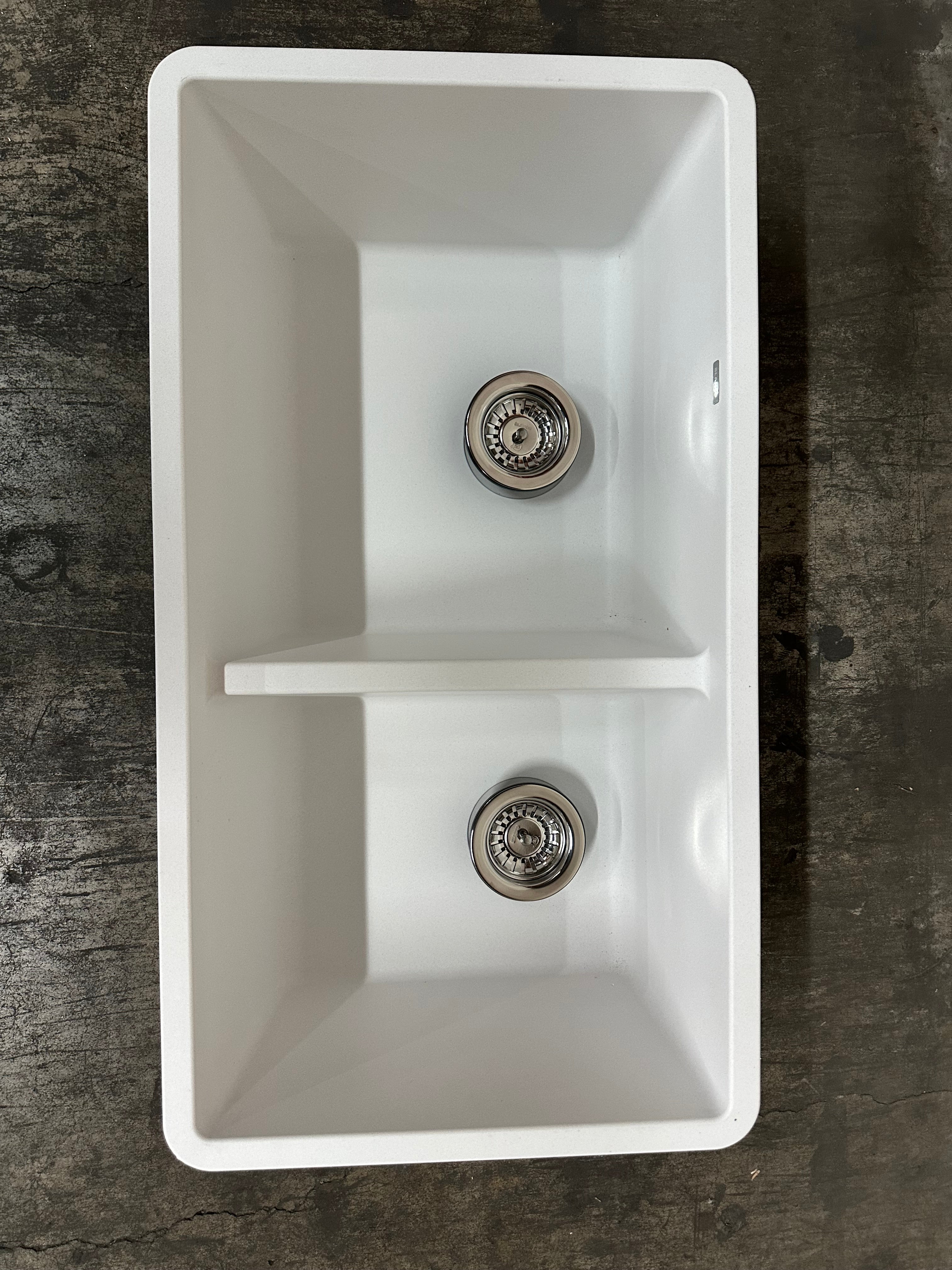 Évier de cuisine Precis U 1.75, 33 po blanc mat