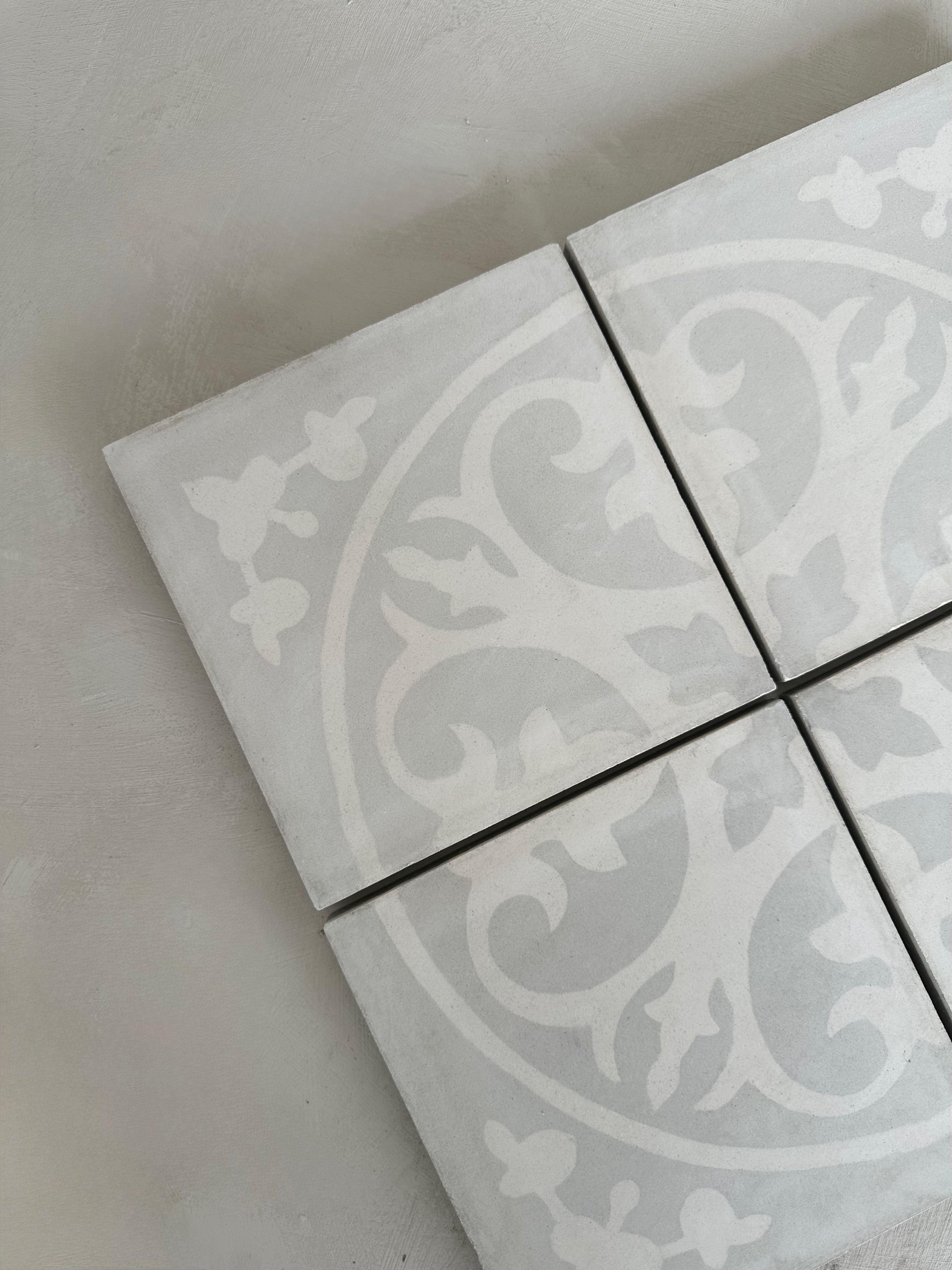 Boîte de carreaux de ciment à motifs