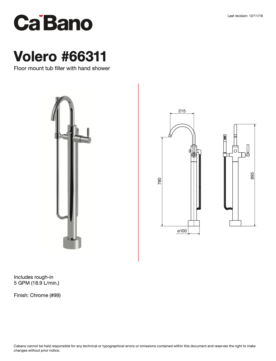 Fiche technique Cabano Volero Chrome