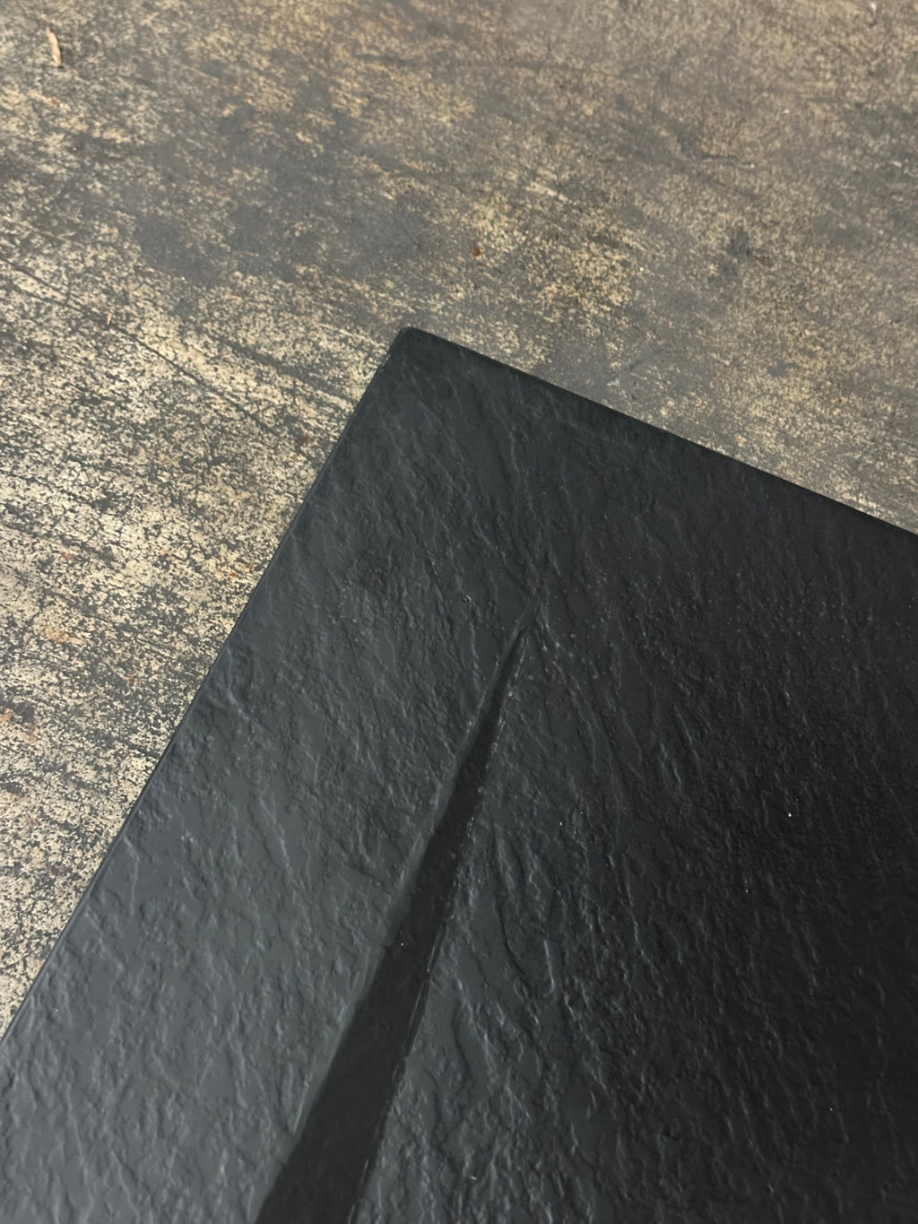 Base de douche en composite, noir mat