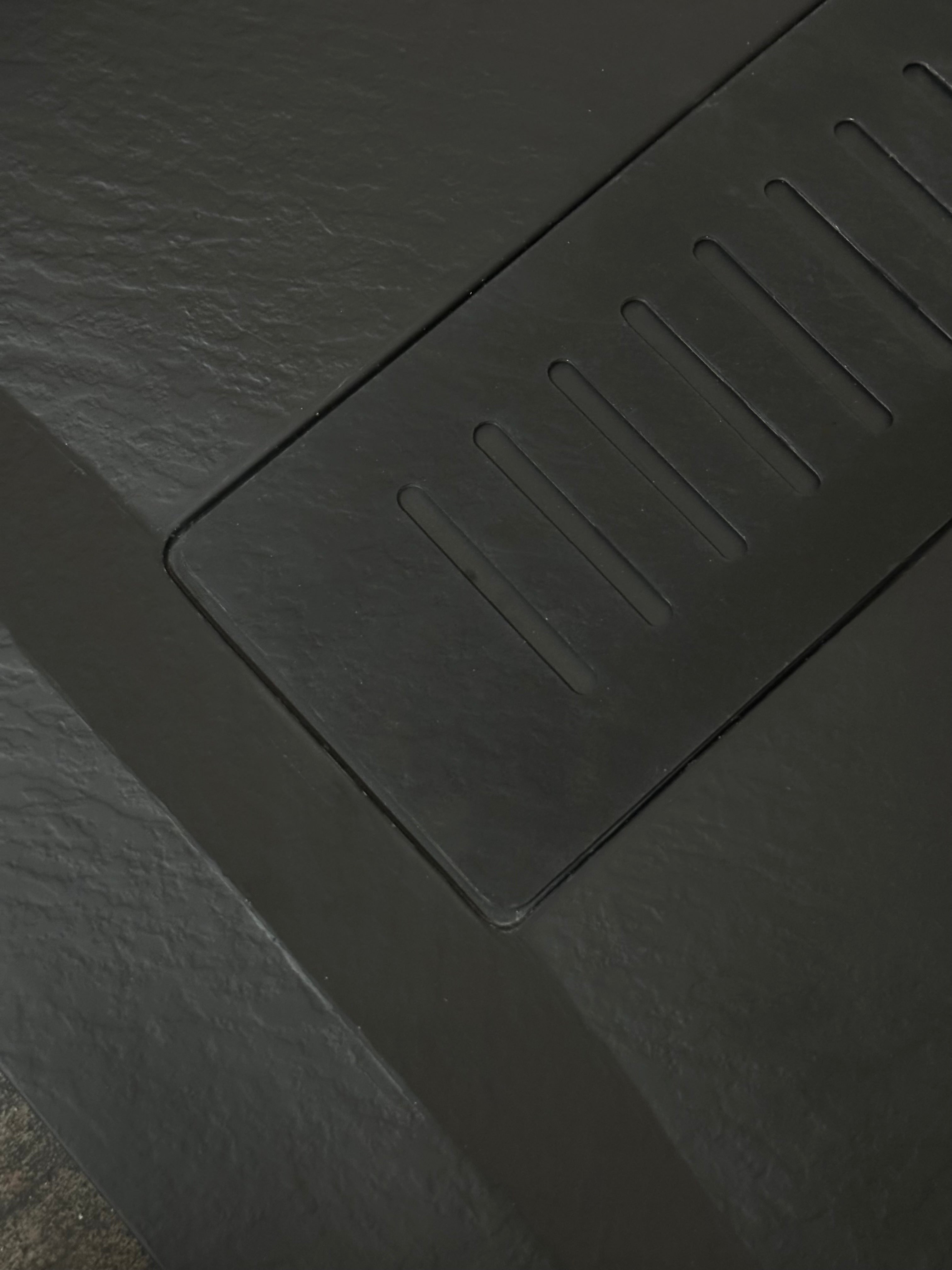 Base de douche en composite, noir mat