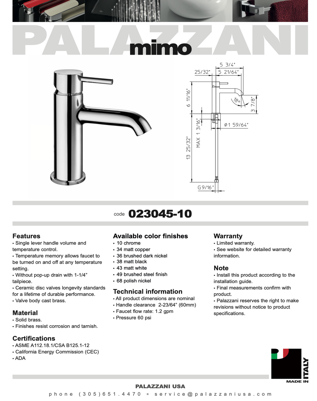 Robinet de lavabo, Blanc mat