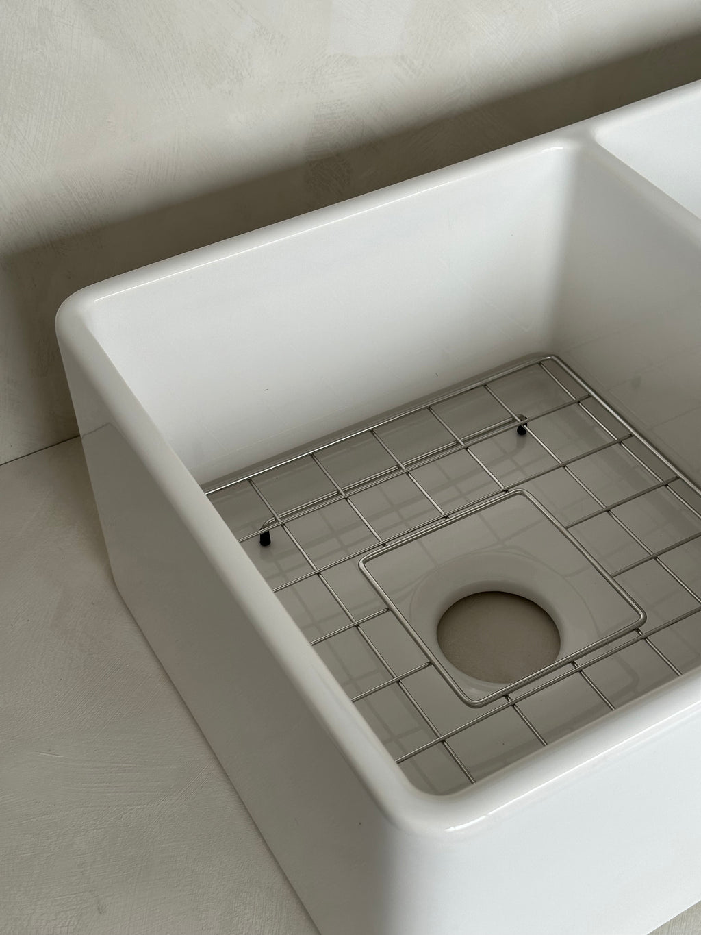 Évier de cuisine en fonte blanc lustré nantuket t-fcfs33-dbl