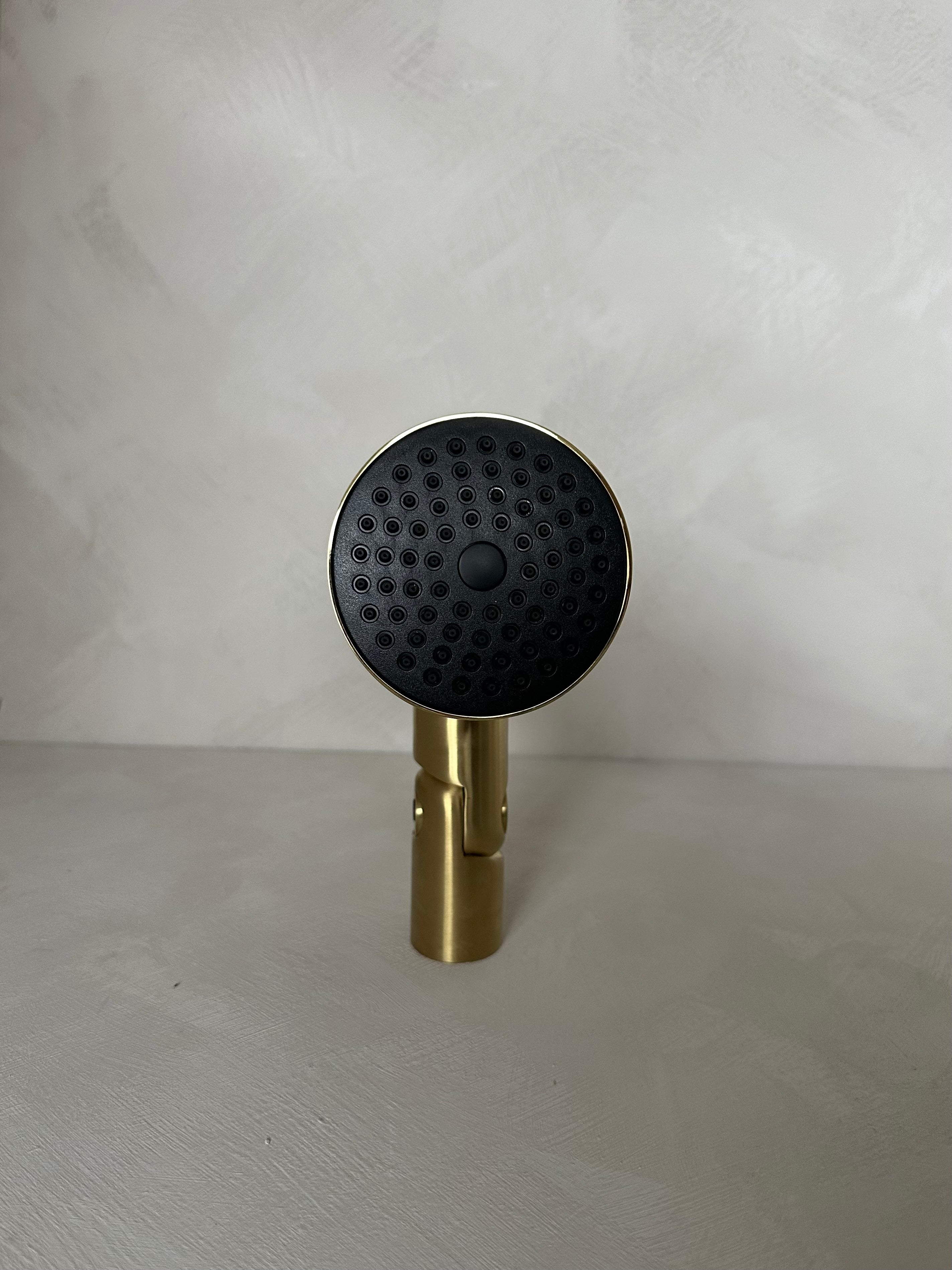 Tête de douche cylindrique, Or brossé