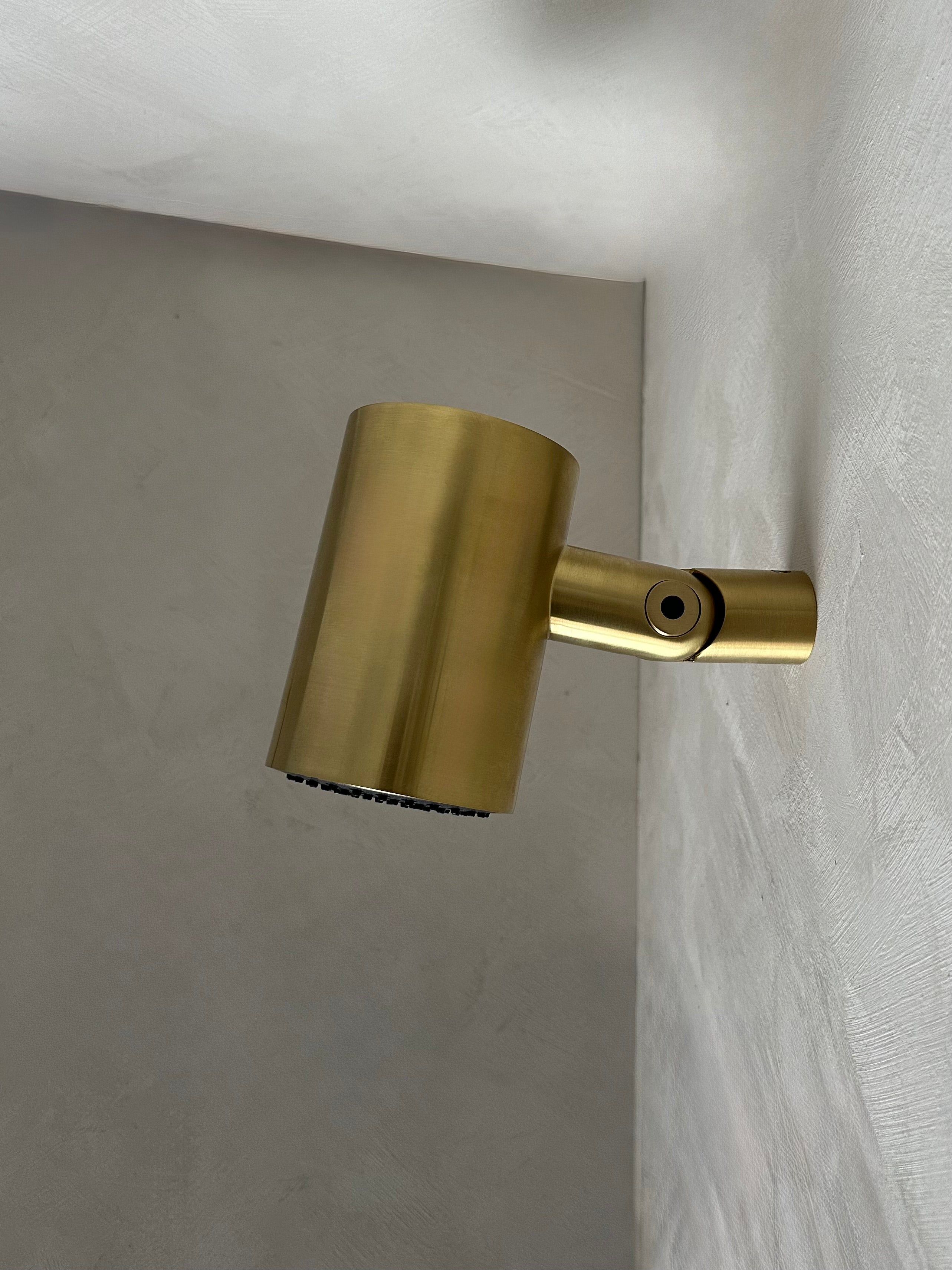 Tête de douche cylindrique, Or brossé