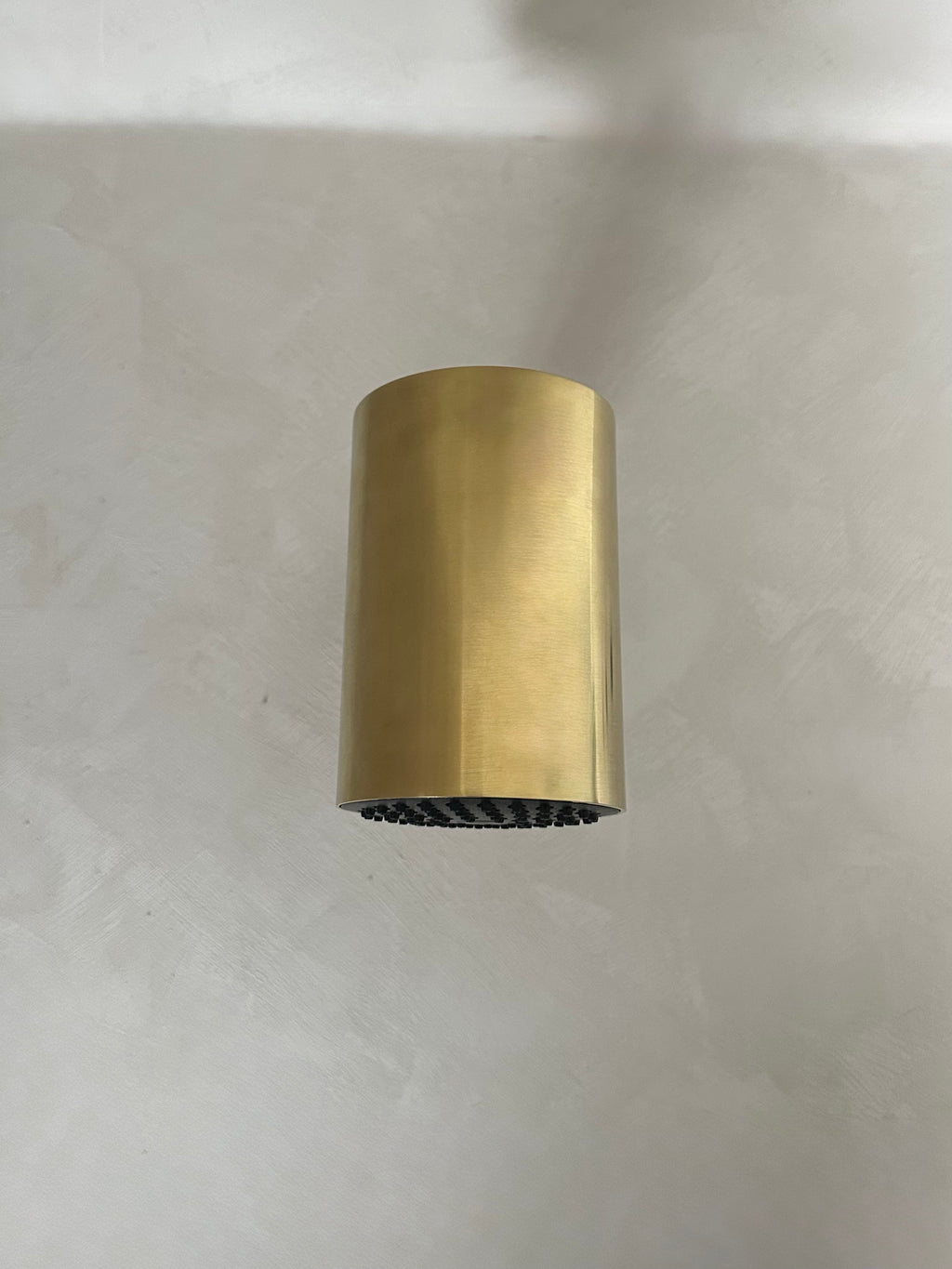 Tête de douche cylindrique, Or brossé