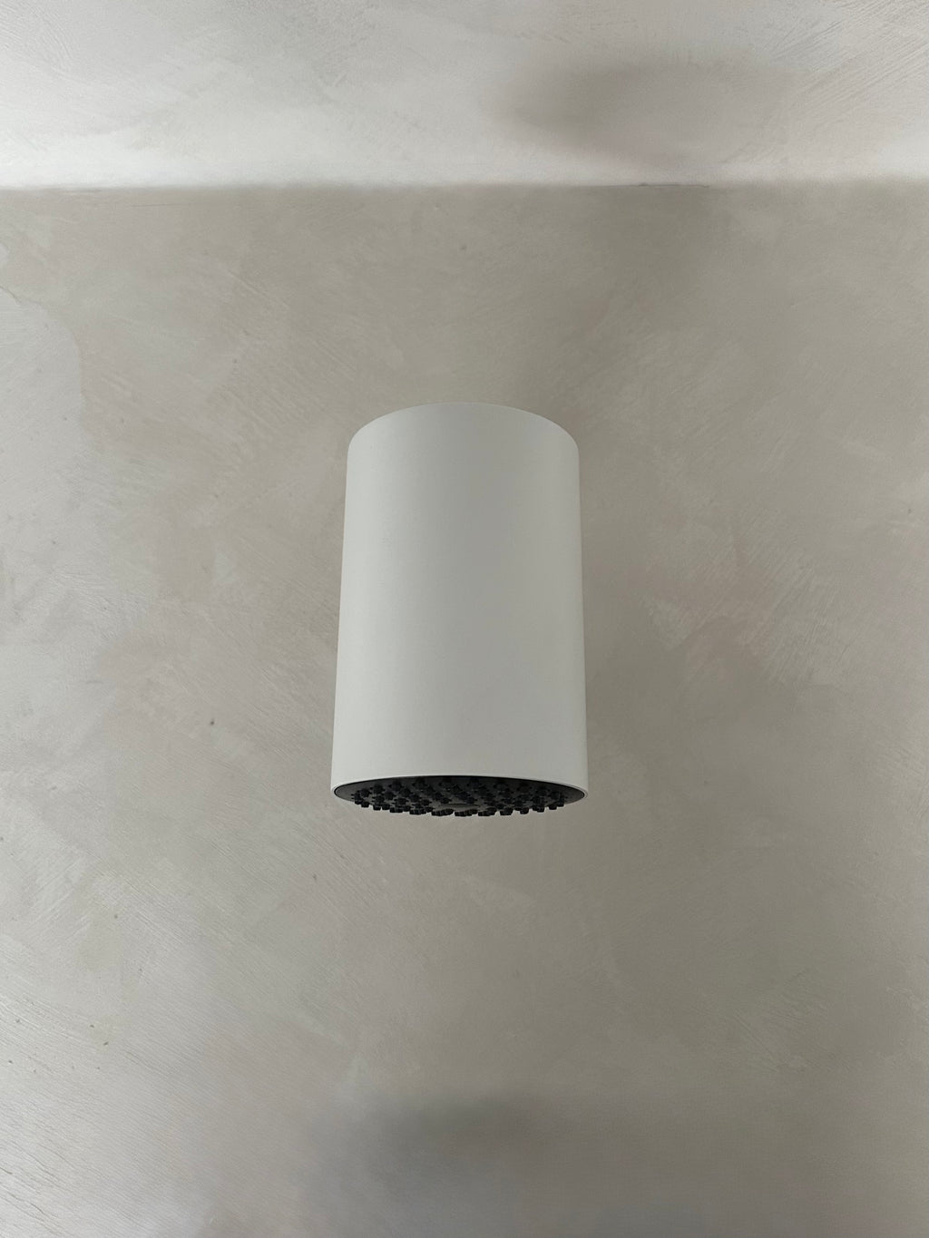 Tête de douche cylindrique, Blanc mat