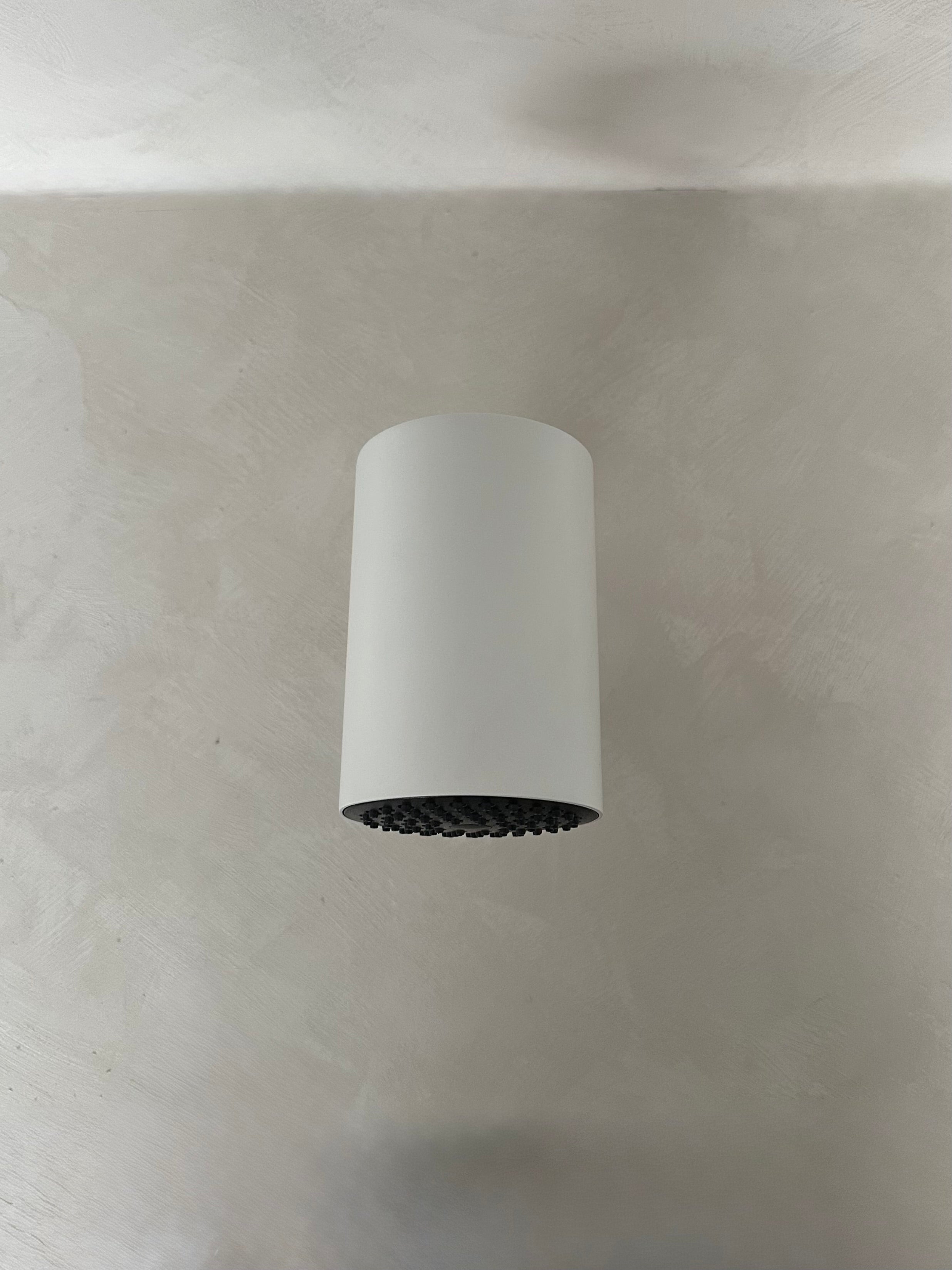 Tête de douche cylindrique, Blanc mat