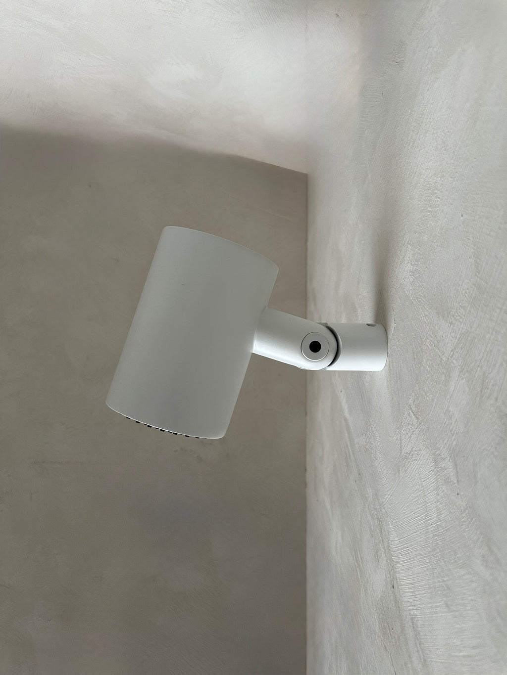 Tête de douche cylindrique, Blanc mat