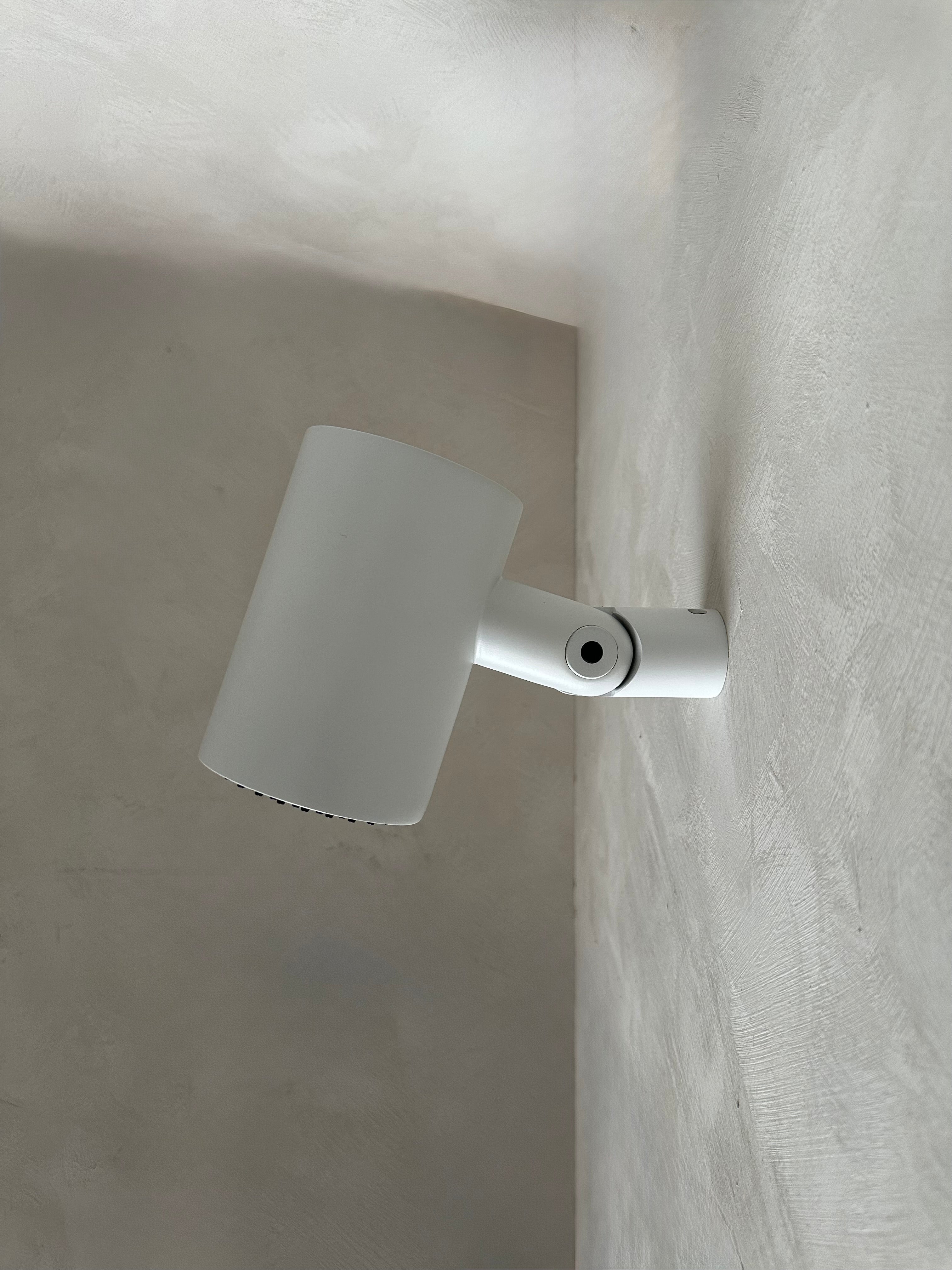 Tête de douche cylindrique, Blanc mat