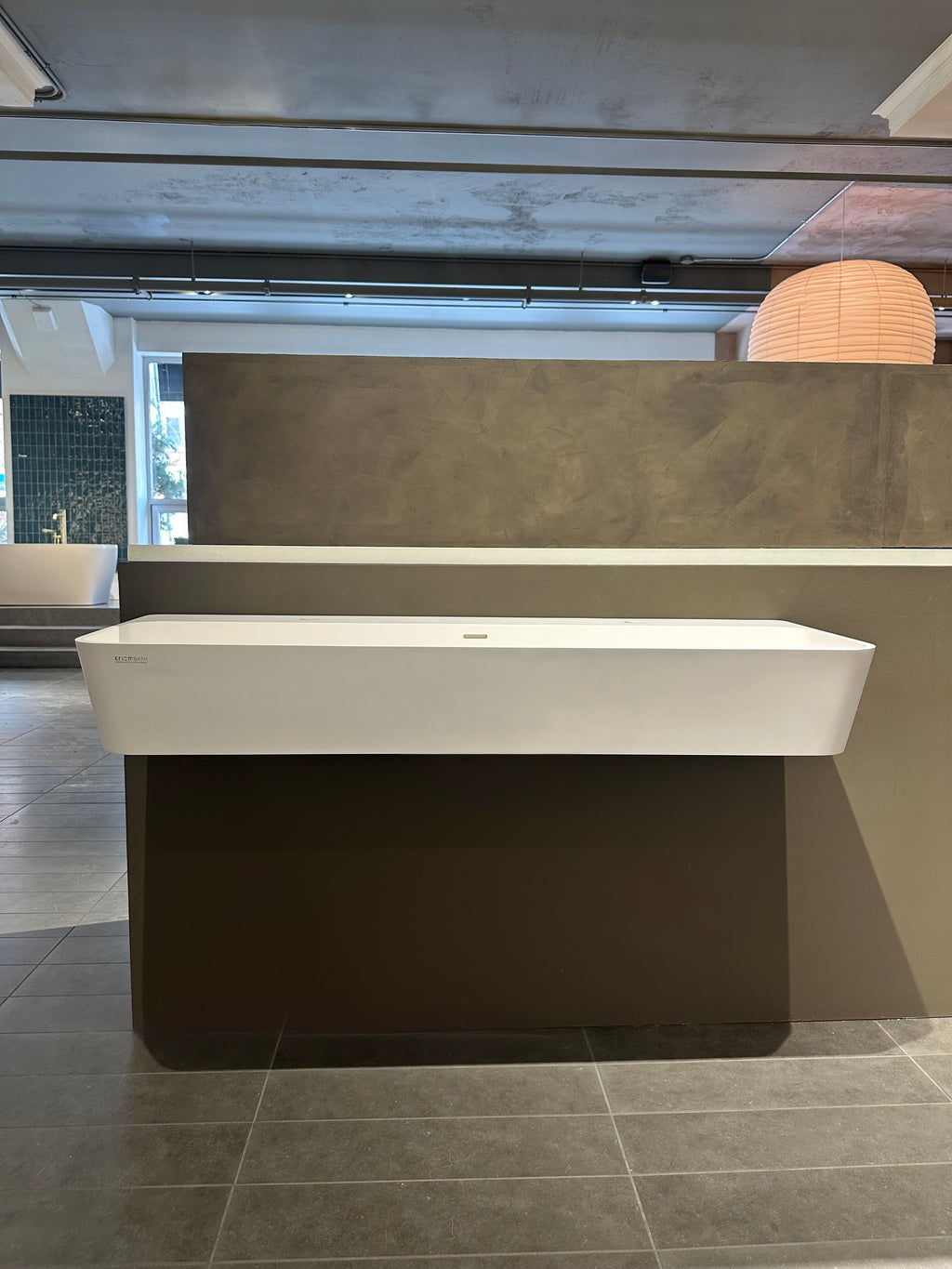 Lavabo double mural blanc
