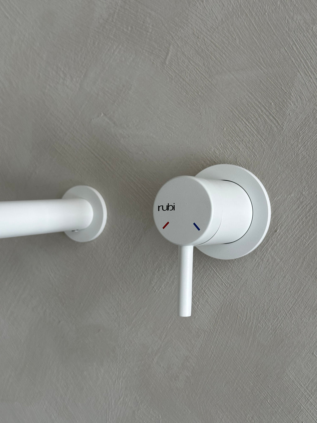 Robinet de lavabo mural, Blanc mat